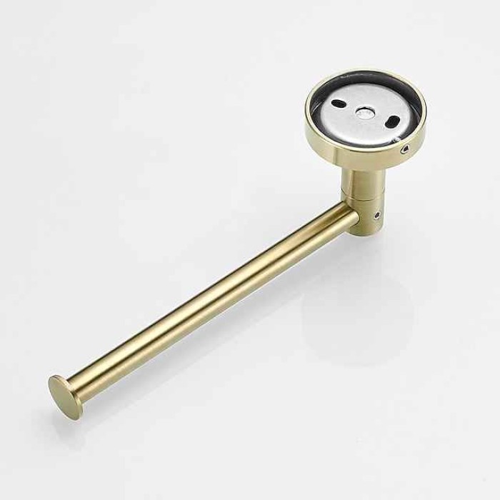 Bathroom Accessory Set Include Towel Bar Robe Hook and Towel Ring New Design Modern Stainless Steel Material Wall Mounted Golden 3pcs