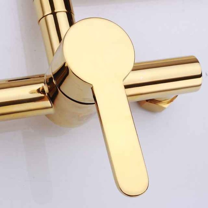 Kitchen faucet Single Handle Two Holes Electroplated/Painted Finishes Pull-out/&shy;Pull-down/Pot Filler Wall Mounted Contemporary Kitchen Taps