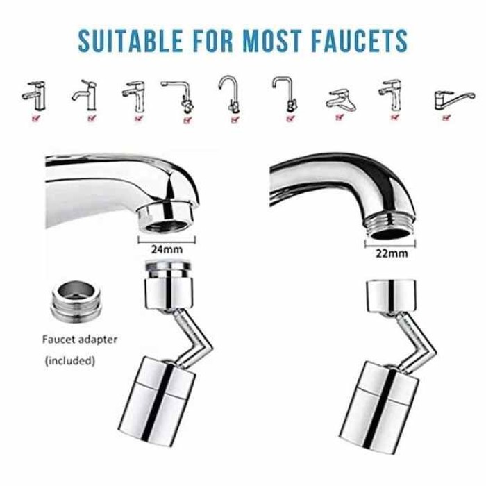 Faucet Extender Aerator 720° Swivel, Universal Splash Kitchen Tap Filter Bathroom Basin Faucet Spray Head Washroom, Water Saving Nozzle Sprayer Attachment