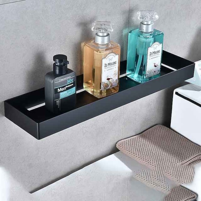 304 Stainless Steel Bathroom Shelf,Black New Design Creative Contemporary  Modern Bathroom Storage Rack