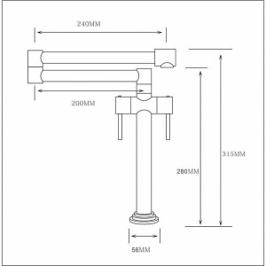 Foldable Kitchen Sink Mixer Faucet Deck Mounted, 360 Swivel Folding Single Handle Kitchen Vessel Taps