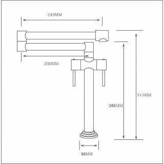 Foldable Kitchen Sink Mixer Faucet Deck Mounted, 360 Swivel Folding Single Handle Kitchen Vessel Taps