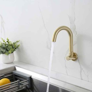 Kitchen faucet - Single Handle One Hole Chrome / Nickel Brushed / Painted Finishes Bar /Prep Wall Mounted Contemporary Kitchen Taps for Cold or Hot Water Only