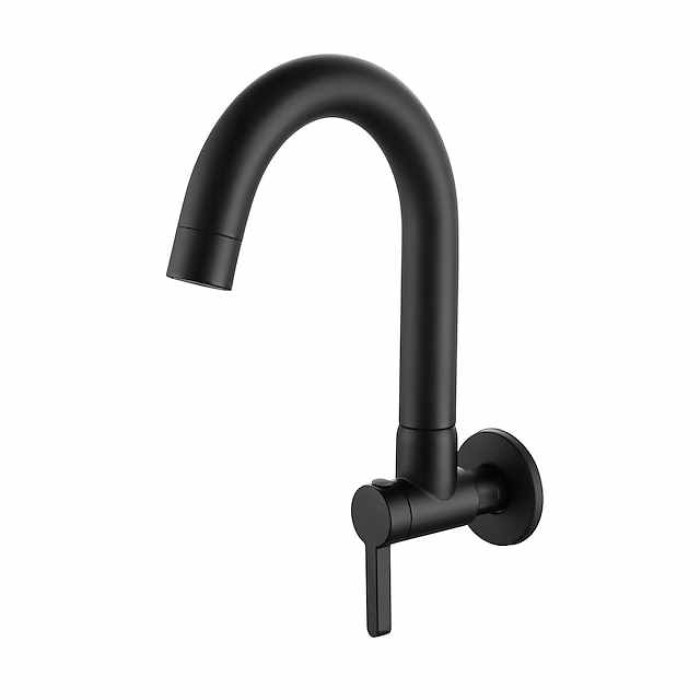 Kitchen faucet - Single Handle One Hole Chrome / Nickel Brushed / Painted Finishes Bar /Prep Wall Mounted Contemporary Kitchen Taps for Cold or Hot Water Only