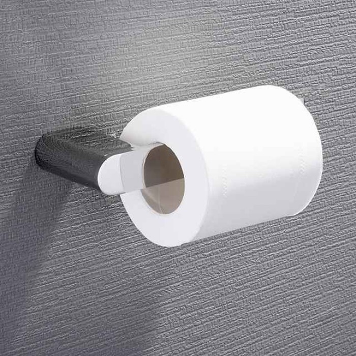 Wall Mounted Stainless Steel Bathroom Toilet Paper Holder,New Design Self-adhesive Creative Low-carbon Steel Metal Bathroom Decoration 1pc