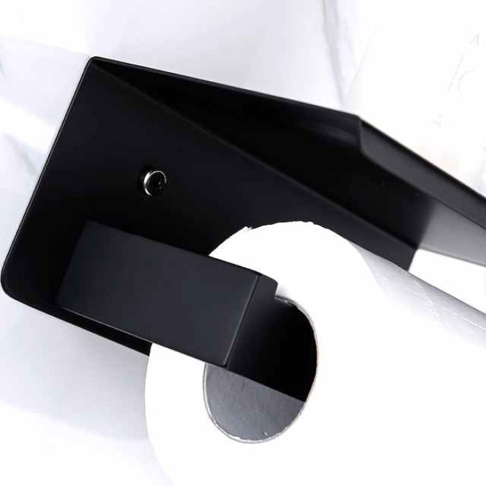 Wall Mounted Stainless Steel Bathroom Toilet Paper Holder,New Design Self-adhesive Creative Low-carbon Steel Metal Bathroom Decoration 1pc