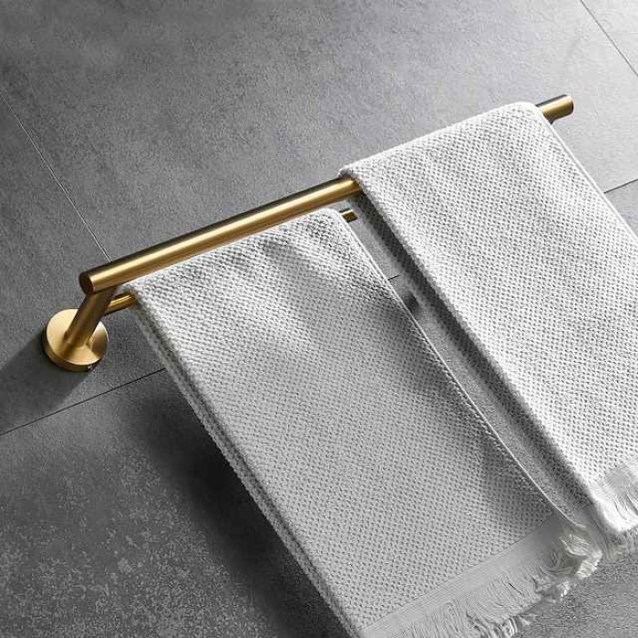 Towel Rack for Bathroom,Wall Mounted Stainless Steel Towel Bar 2-tier Bathroom Hardware(Golden/Chrome/Black/Brushed Nickel)