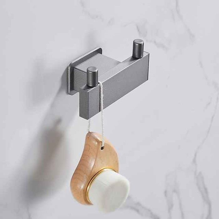 Robe Hook Creative Contemporary Modern Aluminum 1pc Bathroom Wall Mounted