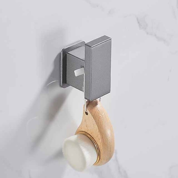 Robe Hook Creative Contemporary Modern Aluminum 1pc Bathroom Wall Mounted