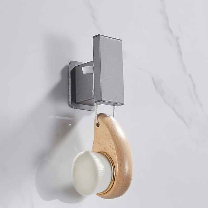 Robe Hook Creative Contemporary Modern Aluminum 1pc Bathroom Wall Mounted