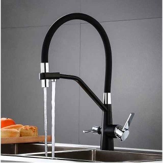 Kitchen faucet - Two Handles Two Holes Chrome / Oil-rubbed Bronze / Nickel Brushed Pull-out / &shy;Pull-down Centerset Antique Kitchen Taps