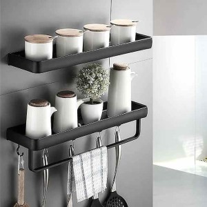 Bathroom Shelf Shower Wall Mount Shampoo Storage Holder No Drilling Kitchen Storage Bathroom Accessories Shelves Stand Holder