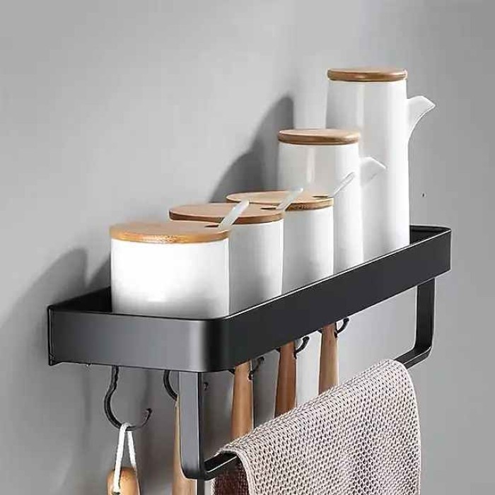 Bathroom Shelf Shower Wall Mount Shampoo Storage Holder No Drilling Kitchen Storage Bathroom Accessories Shelves Stand Holder