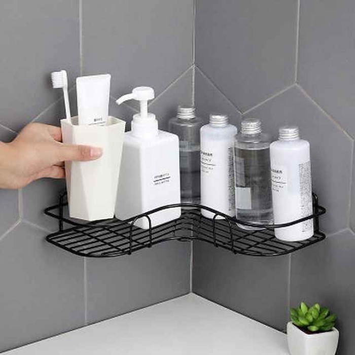 Bathroom Shelf Shower Shampoo Soap Organizer Triangle Cosmetic Punch Free Adhesive Wall Mounts Storage Rack for Kitchen Toilet