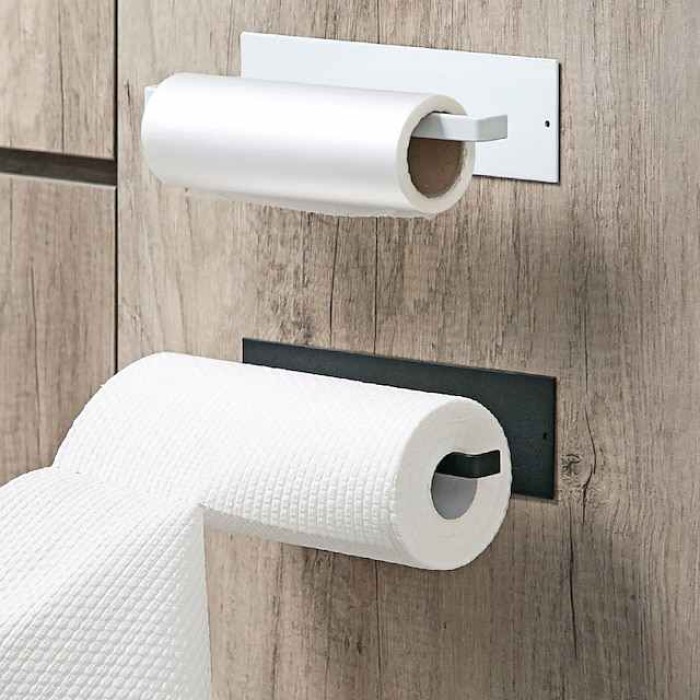 Stainless Steel Paper Towel Holder Rack Toilet Kitchen Roll Paper Holder Self-adhesive Kitchen Toliet Accessories Bathroom Towel Holder