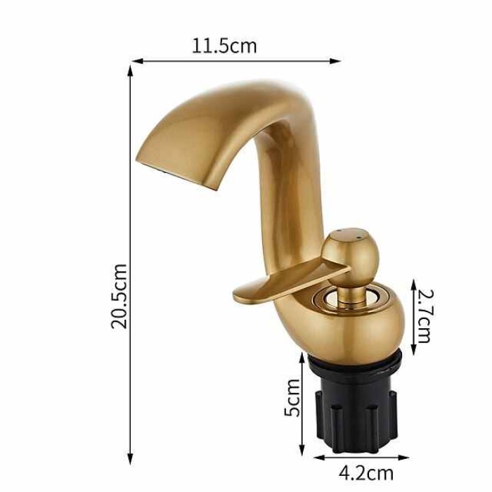 Bathroom Sink Faucet - Waterfall Chrome / Oil-rubbed Bronze / Nickel Brushed Centerset Single Handle One HoleBath Taps