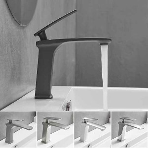 Bathroom Sink Faucet - Classic / Waterfall Nickel Brushed / Electroplated / Painted Finishes Centerset Single Handle One HoleBath Taps