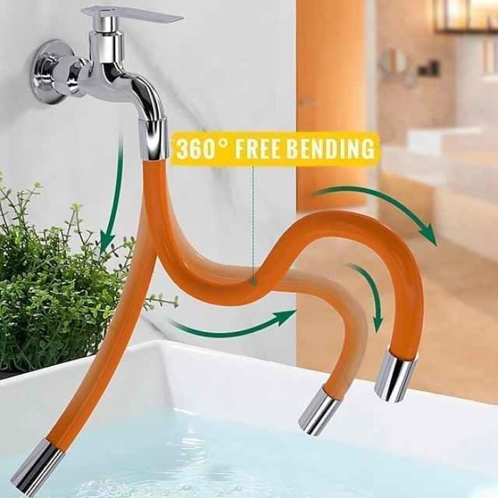 Mintiml Faucet Extender Universal Faucet Extension Pipe 1/2‘ Connnetor Extension Tube For Outer Joint Wavsh Basin Splash Head