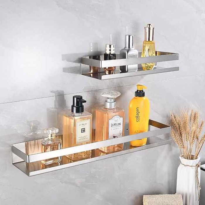 Bathroom Shelf Adorable Stainless Steel Bathroom, Hotel bath Wall Mounted