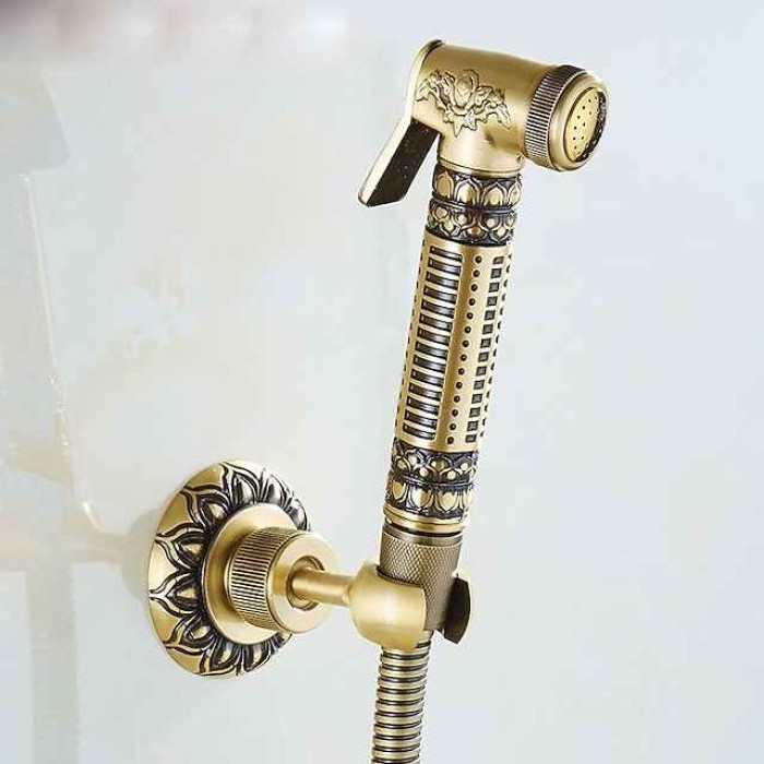 Bathroom Bidet Shower Sprayer Brass Toilet Douche Hygienic Cleaning Head Set Tap