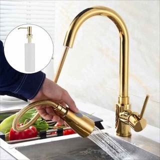 Kitchen faucet - Single Handle One Hole Electroplated Pull-out / Pull-down Centerset Modern Contemporary Kitchen Taps