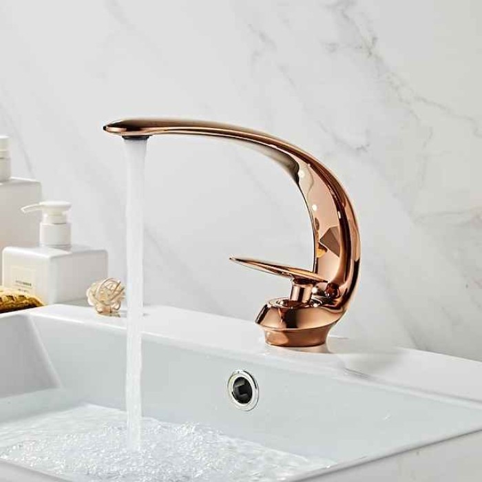 Bathroom Sink Faucet - Classic Oil-rubbed Bronze / Nickel Brushed / Electroplated Centerset Single Handle One HoleBath Taps