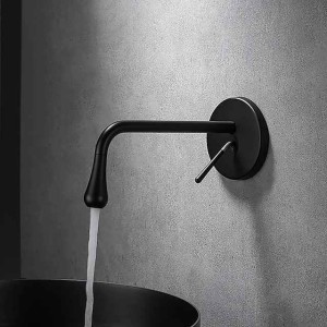 Bathroom Sink Faucet - Rotatable / Wall Mount Electroplated / Painted Finishes Mount Inside Single Handle One HoleBath Taps