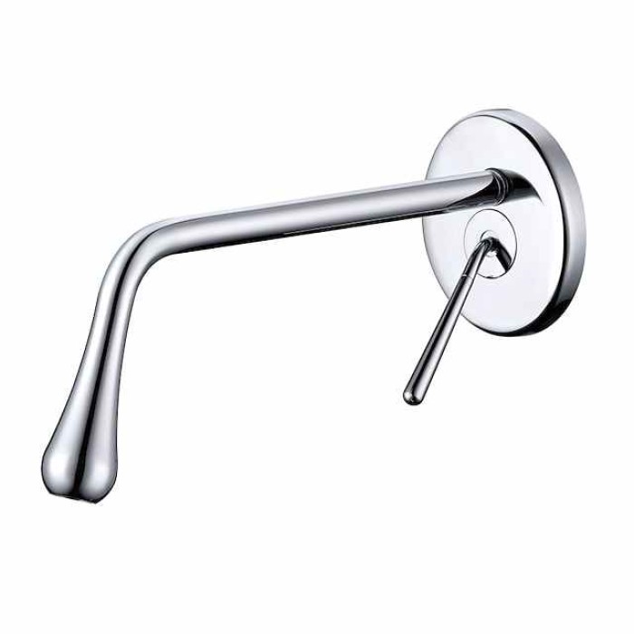 Bathroom Sink Faucet - Rotatable / Wall Mount Electroplated / Painted Finishes Mount Inside Single Handle One HoleBath Taps