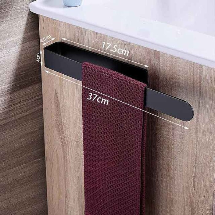 Towel Rack Self Adhesive 304 Stainless Steel Bathroom Toilet Towel Rack Kitchen Self-adhesive Towel Ring Hardware Rack