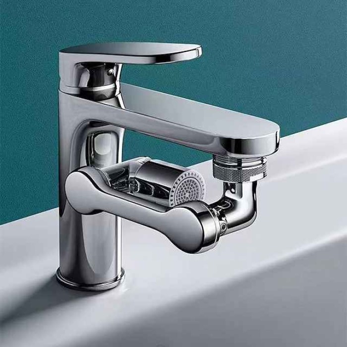 Faucet Extender 1080 Degree Extension, Universal Faucet Aerator Splash Kitchen Tap Filter Nozzle Bubbler Bathroom Kitchen Washroom 2 Spray Modes Faucet Aerator Attachment