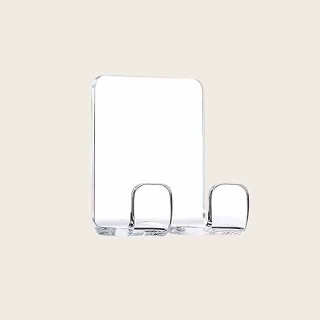 2 Pcs Self Adhesive Razor Holder Hooks Shower Hooks Suitable for Razor Bathroom Kitchen Storage Box Used for Razor Plug Towel (Transparent)