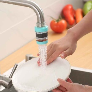 Kitchen Faucet Extender 360 Rotatable Spray Head Adjustable Splash-proof Faucet Filter Nozzle Tap Water Filter Accessories Random color