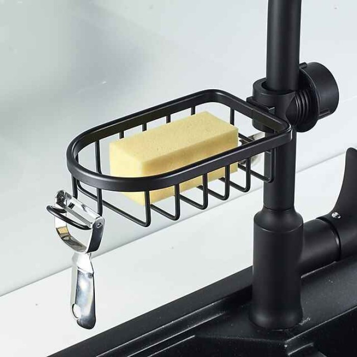 Faucet Storage Rack,Sink Organizer for Soap Sponge Brush Scrubber Sink Caddy Organizer Suitable for Most of Kitchen Faucets and Bathroom Faucets