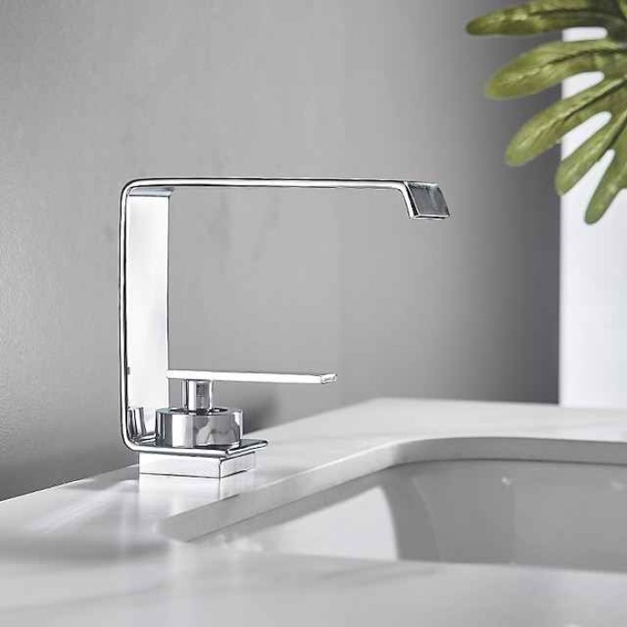 Bathroom Sink Faucet - Classic Electroplated Centerset Single Handle One HoleBath Taps