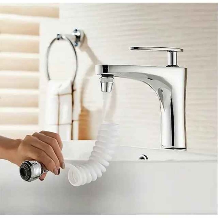 Kitchen Tap Lengthen Extender Long Hose Portable Stretchable Spring Extend Faucet