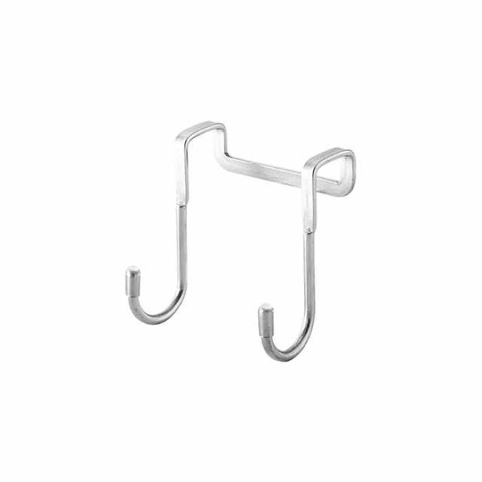 3pcs Stainless Steel Hook Free Punching Double S-Shape Hook Kitchen Bathroom Cabinet Door Back Type Coat Towel Storage Hanger