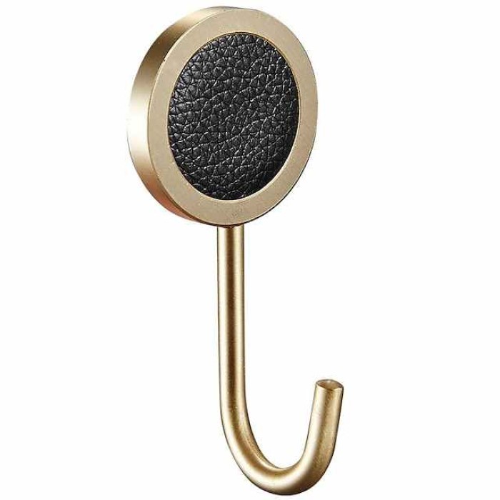 Punch-Free Shell Brass Clothes Hook Bathroom Wall Hook Clothes Hook Toilet Toilet Single Hook