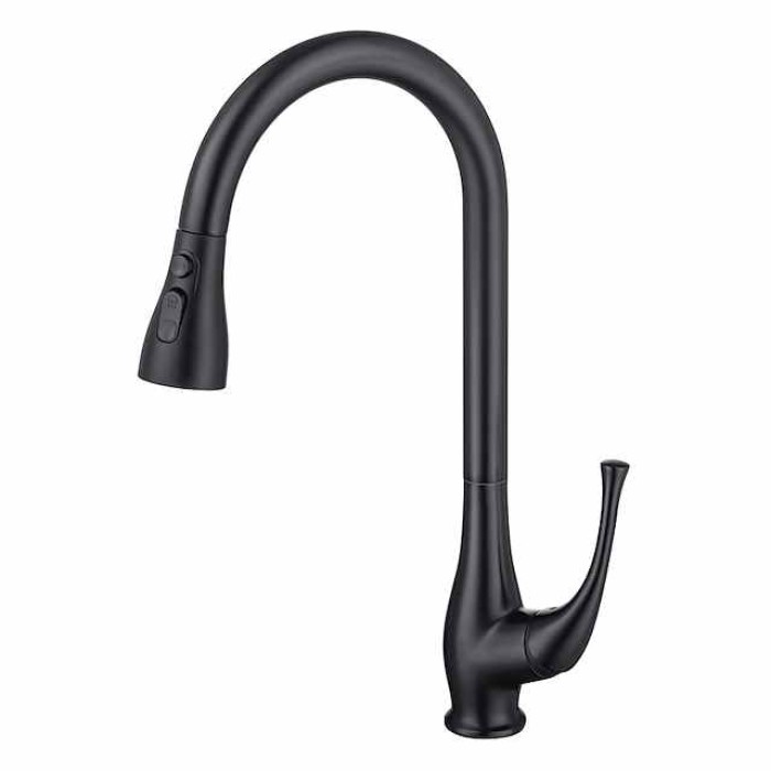 Kitchen Faucet with Pull-out Spray,Single Handle One Hole Nickel Brushed / Electroplated Pull-out / Pull-down / Standard Spout / Tall / High Arc Centerset