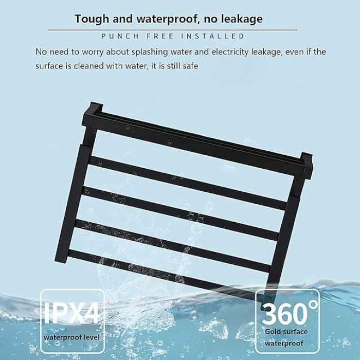 Towel Warmer Intelligent Electric Towel Rack Bathroom Towel Bar Electric Heating Constant Temperature Drying Perforated Free Towel Rack