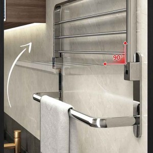 Towel Rack for Bathroom,Stainless Steel Perforated Free Bathroom Towel Rack Bathroom Shelf Wall Mounted Bathroom Hardware Pendant