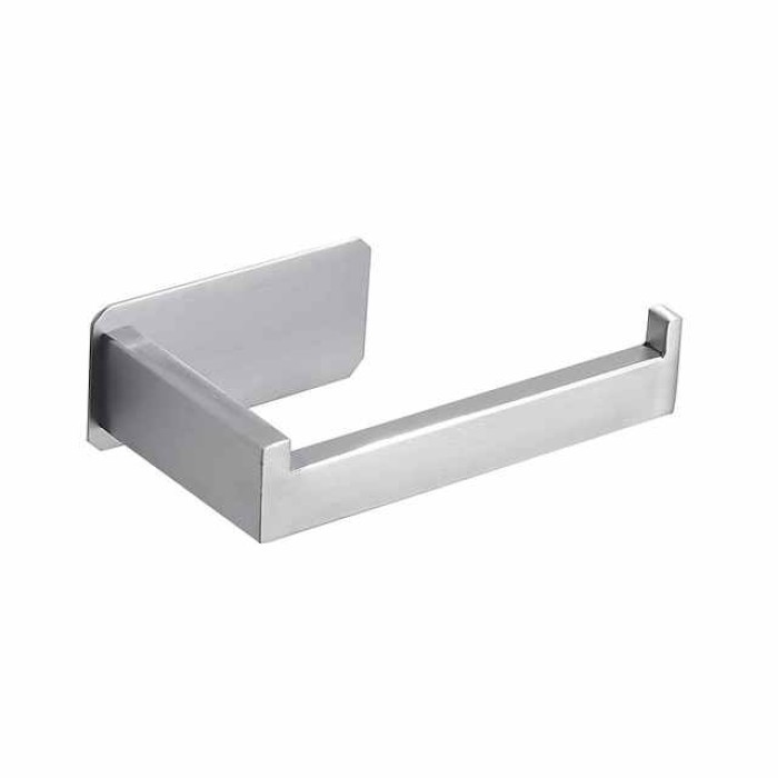 Toilet Paper Holder for Bathroom Self-adhesive 304 Stainless Steel Roll Paper Holder Paper Towel Holder Punch Free Wall Mounted Toilet Paper Holder Bathroom Roll Paper Holder