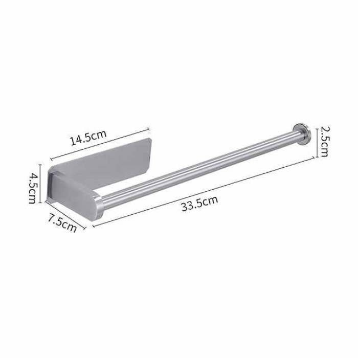 Self-adhesive Towel Rack Wall Mounted Bathroom 304 Stainless Steel Towel Rack Toilet Multi-Function Toilet Paper Rack Perforated Free Towel Rack Towel Rack