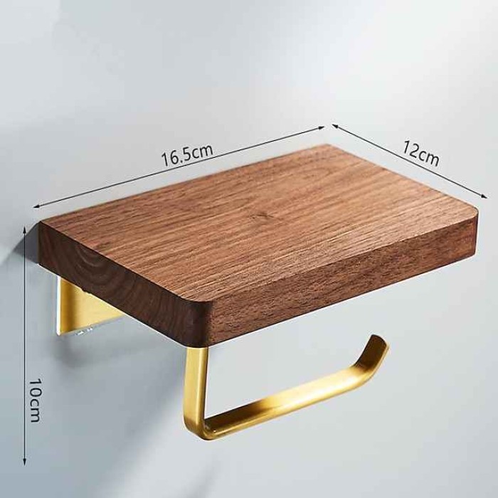 Walnut Toilet Tissue Holder Punch Free Toilet Solid Wood Paper Holder Cross Border Mobile Phone Toilet Paper Holder