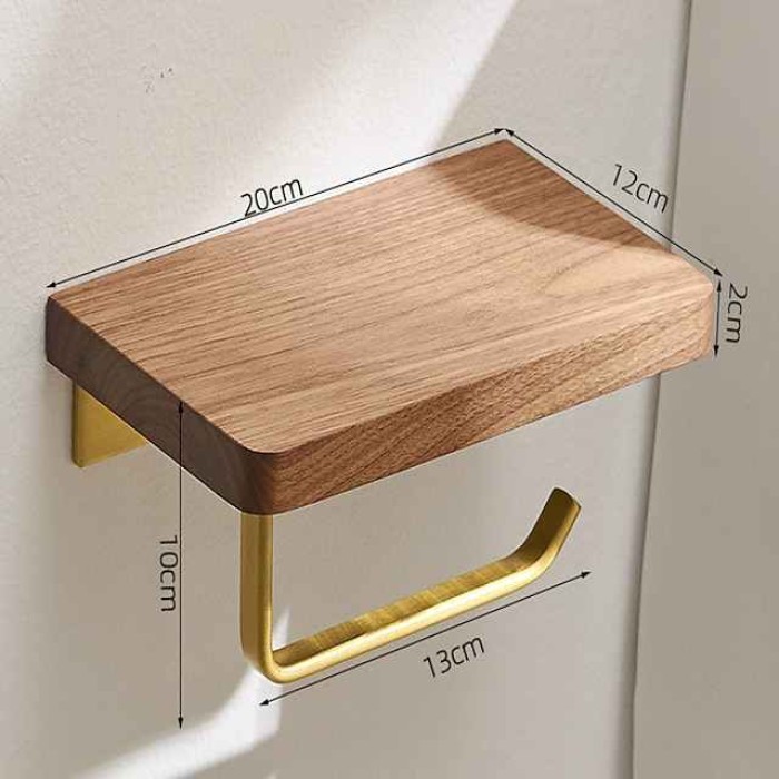 Walnut Toilet Tissue Holder Punch Free Toilet Solid Wood Paper Holder Cross Border Mobile Phone Toilet Paper Holder