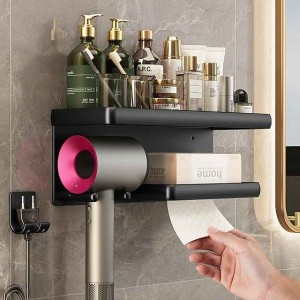 Hair Dryer Rack Paper Towel Rack Toilet Hair Dryer Rack Punch Free Bathroom Washstand Toilet Rack