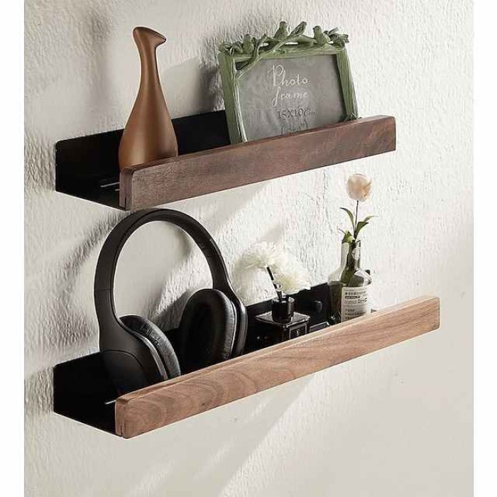 Bathroom Shelves Wall Mounted Walnut Space Aluminum Shower Shelf Storage Organizer Rack Bathroom Kitchen Bathroom Hardware Pendant Shower Rack Corner Shelf 1pc