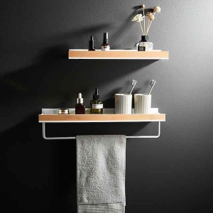 Bathroom Shelves Wall Mounted Beech Space Aluminum Shower Shelf Storage Organizer Rack Bathroom Kitchen Bathroom Hardware Pendant Shower Rack Corner Shelf 1pc