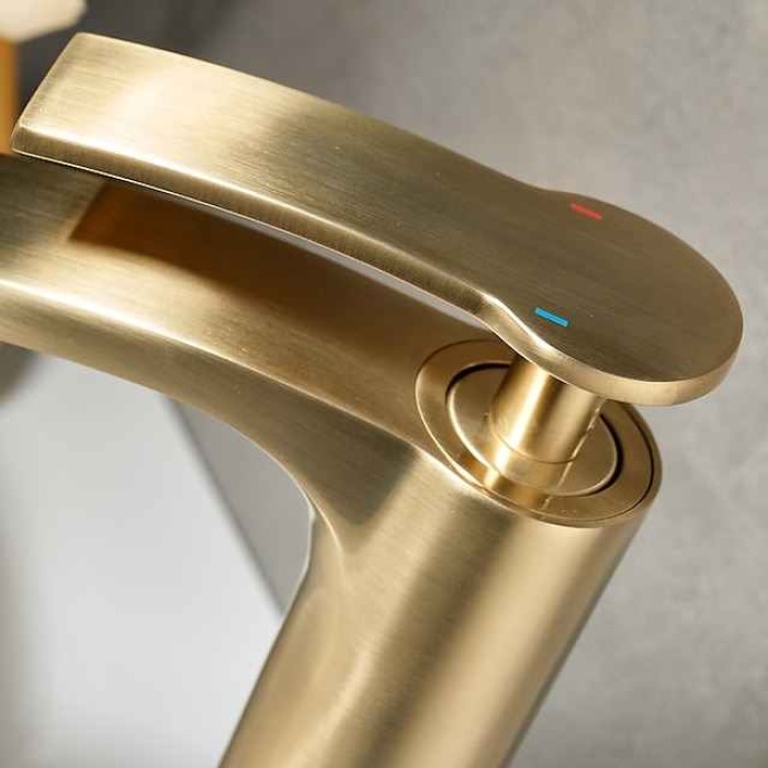 Bathroom Waterfall Sink Faucet, Basin Mixer Taps Tall Short Brass, Deck Mounted Single Handle One Hole Tap with Hot and Cold Hose Vessel Water Tap Washroom