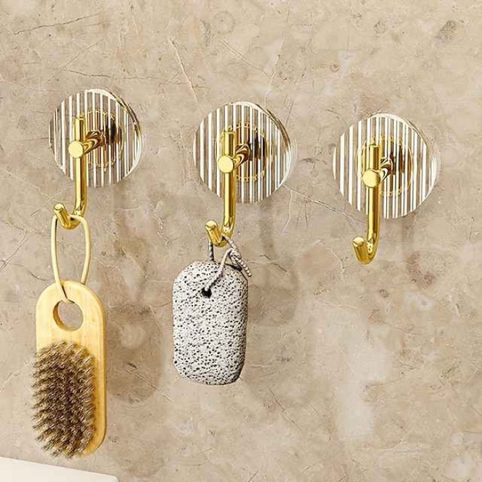 Acrylic Hook Hole-Free Adhesive Hook Strong Adhesive Door Entry Key Bathroom Towel Clothes Hook