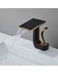 Waterfall Basin Sink Mixer Faucet, Brass Bathroom Taps Single Handle One Hole with Hot and Cold Hose Vessel Water Tap Deck Mounted